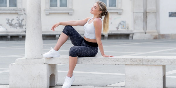 Leggings A 3/4 Con Fascia Comoda In Vita - Nero - Foto 9