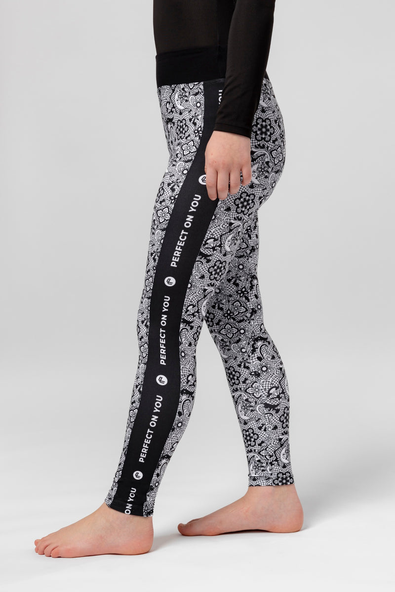 P&R DANCEWEAR LTD Leggings suaves de viscosa para niños, con cintura elástica, casual, fiesta, deportes, ejercicio, multiusos, blanco, 7-8 años
