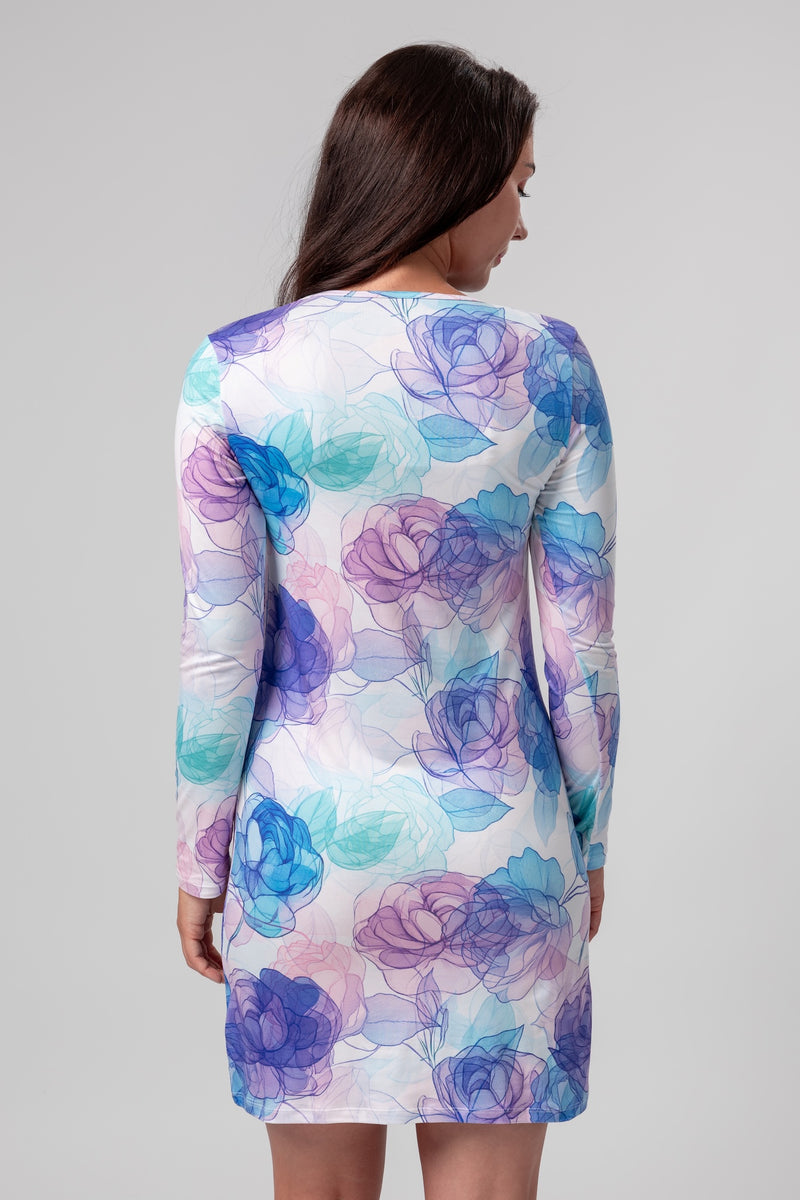 Camicia Da Notte Damart In Thermolactyl Morbida E Calda - Blu Notte, Taglia 38-40 (S)