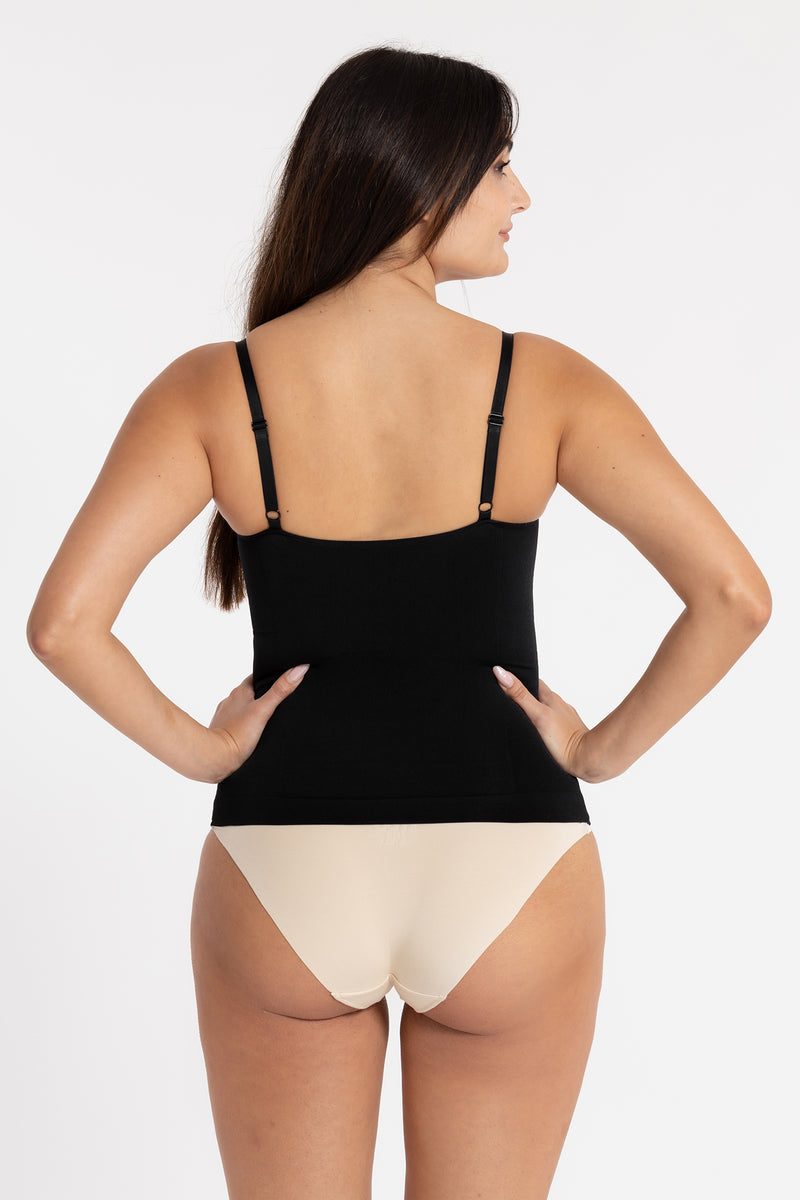 Shape Canottiera Intima Snellente Donna | 2 Pezzi (Nero+Bianco) Taglia XL | Canotta Modellante Con Shapewear Sportivo | Camisole