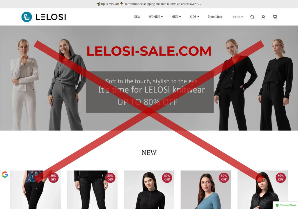 Avviso sui negozi online fraudolenti