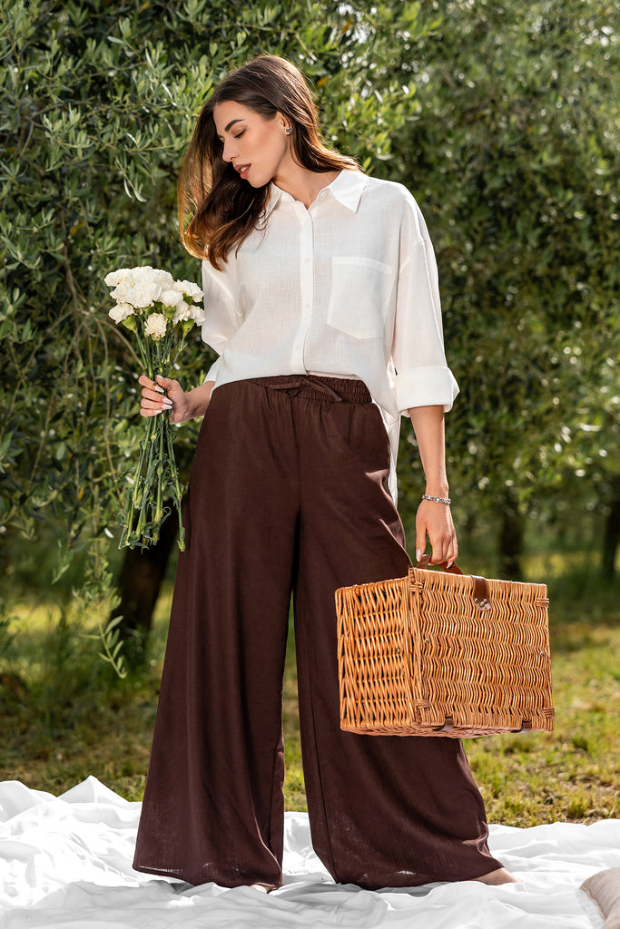 lelosi pantaloni di chicline espresso 0