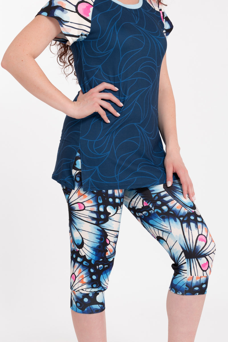 Normann Pigiama Da Donna Maniche Corte – Capri Con Pois – Taglie Forti Disponibili
