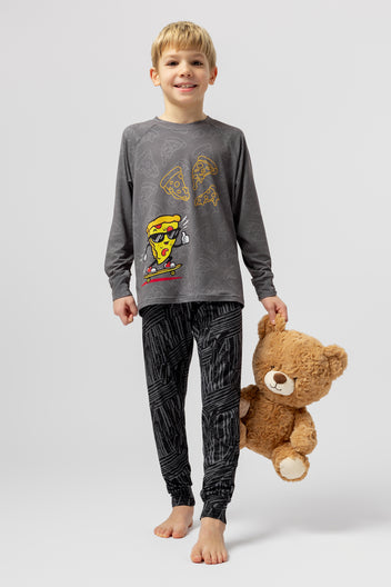 Lässig Pigiama Tuta Unisex Bambini In Mussola Cotone Bio | TOG 1.0 | Maniche Corte, Cerniera Lunga | Collezione Cozy Bedtime - 4