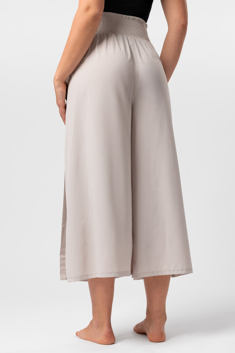 Masrin Pantaloni estivi leggeri da donna, in cotone e lino, lunghi