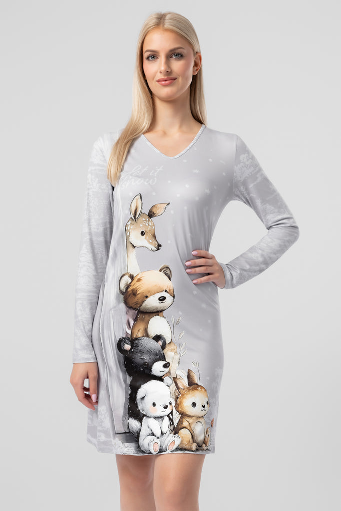 lelosi camicia da notte snowy 0