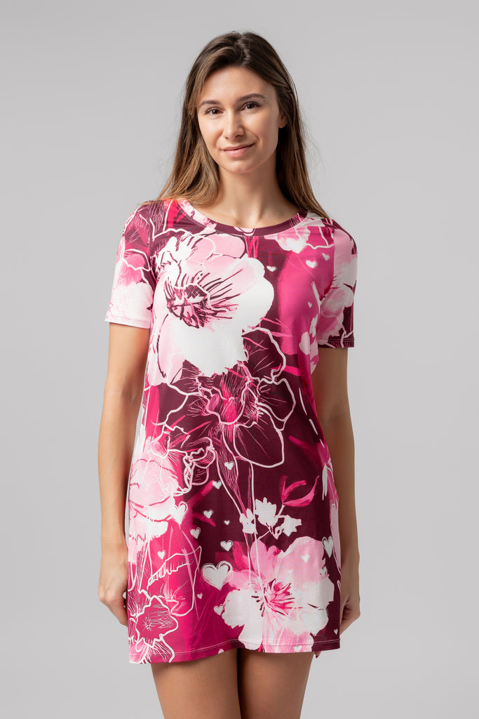 lelosi camicia da notte corta floriana 0